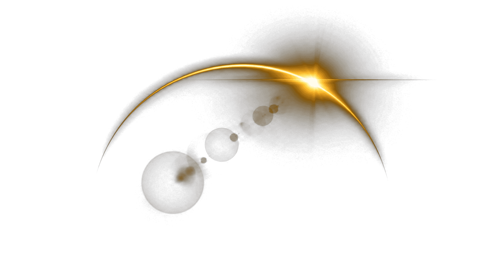 Golden Lens Flare Background